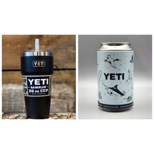 Yeti Rambler 26 oz Cup with Straw Lid AND Stash Can Hidden Storage Safe 12oz